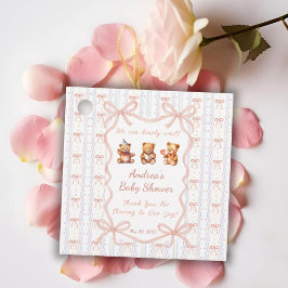 Wir können frühzeitig auf die Dusche mit rosa Schn Geschenkanhänger