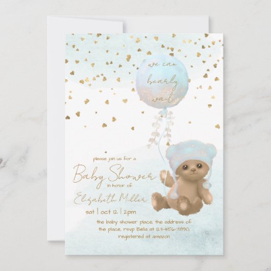 Wir können frühzeitig auf die Einladung eines Baby (Vorderseite)