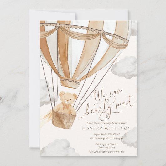 Wir können frühzeitig auf die Einladung eines Baby (Vorderseite)