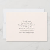 Wir können frühzeitig auf die Einladung von Babydu (Rückseite)