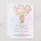 Wir können frühzeitig auf die Gender-Offenlegung w Einladung (Vorderseite)