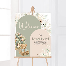 Wir können frühzeitig auf die grüne Babydusche war Poster