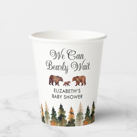 Wir können frühzeitig auf die Herbstdusche warten Pappbecher (Vorderseite)