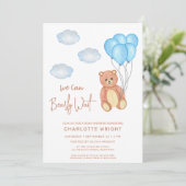 Wir können frühzeitig auf die Kinderdusche eines J Einladung (Stehend Vorderseite)