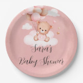 Wir können frühzeitig auf die Kinderdusche warten Pappteller (Vorderseite)