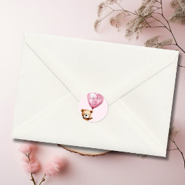 Wir können frühzeitig auf die Kinderdusche warten Runder Aufkleber