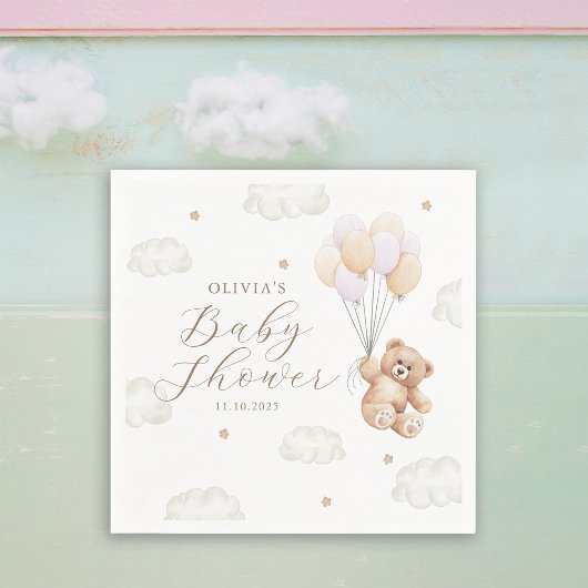 Wir können frühzeitig auf die Kinderdusche warten Serviette