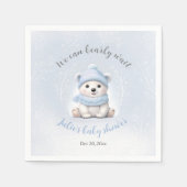 Wir können frühzeitig auf die Niedliche Bärenblaue Serviette (Vorderseite)