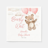 Wir können frühzeitig auf die Pink Baby Dusche von Serviette (Vorderseite)