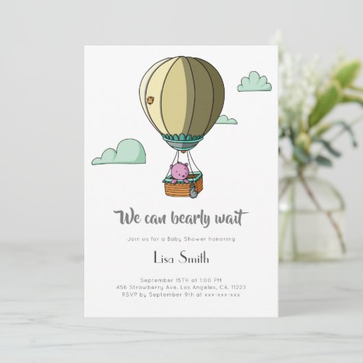 Wir können frühzeitig auf die Pink-Babydusche eine Einladung (Stehend Vorderseite)