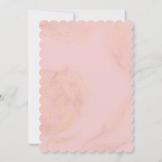 Wir können frühzeitig auf die Pink Teddy Bear Baby Einladung (Rückseite)