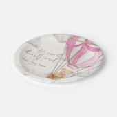 Wir können frühzeitig auf die Pink Teddy Bear Baby Pappteller (Schrägansicht)