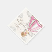 Wir können frühzeitig auf die Pink Teddy Bear Baby Serviette (Ecke)