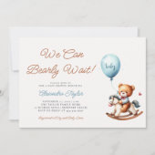 Wir können frühzeitig auf die Rocking Pferde Baby Einladung (Vorderseite)