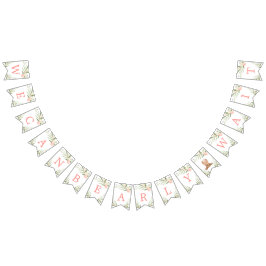 Wir können frühzeitig auf die rosa grüne Babydusch Wimpelkette