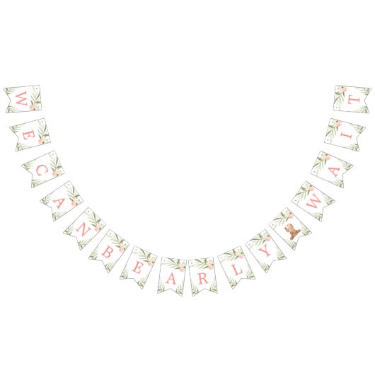 Wir können frühzeitig auf die rosa grüne Babydusch Wimpelkette (Alle)