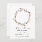 Wir können frühzeitig auf die schlafende Teddybäre Ankündigungspostkarte (Vorne/Hinten)