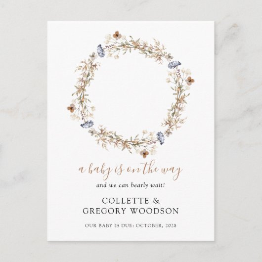 Wir können frühzeitig auf die schlafende Teddybäre Ankündigungspostkarte (Vorderseite)