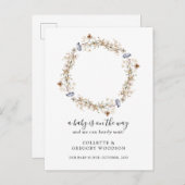 Wir können frühzeitig auf die schlafende Teddybäre Ankündigungspostkarte (Vorne/Hinten)