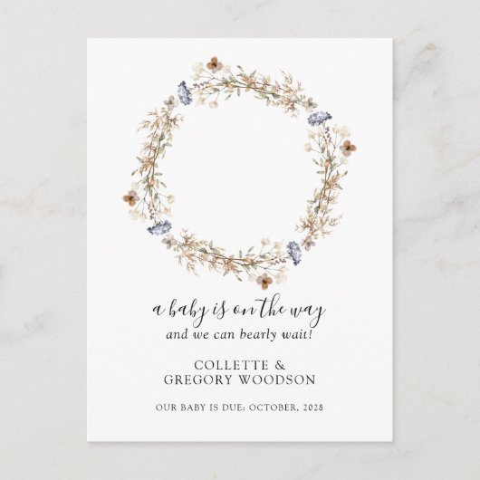 Wir können frühzeitig auf die schlafende Teddybäre Ankündigungspostkarte (Vorderseite)