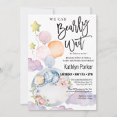 Wir können frühzeitig auf die Teddy Bear Babydusch Einladung (Vorderseite)