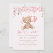 Wir können frühzeitig auf die Teddy Bear Babydusch Einladung (Vorderseite)