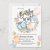 Wir können frühzeitig auf die Teddy Bear Babydusch Einladung (Vorderseite)