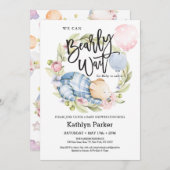 Wir können frühzeitig auf die Teddy Bear Babydusch Einladung (Vorne/Hinten)