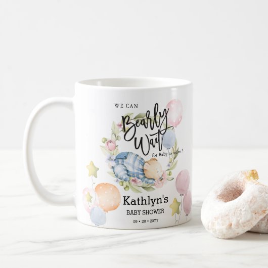 Wir können frühzeitig auf die Teddy Bear Babydusch Kaffeetasse (Mit Donut)
