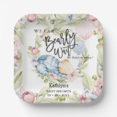 Wir können frühzeitig auf die Teddy Bear Babydusch Pappteller (Vorderseite)