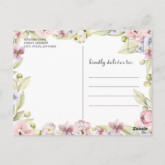 Wir können frühzeitig auf die Teddy Bear Babydusch Postkarte (Rückseite)