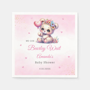 Wir können frühzeitig auf die Teddy Bear Babydusch Serviette
