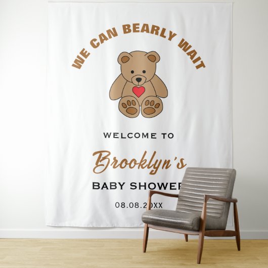 Wir können frühzeitig auf die Teddy Bear Babydusch Wandteppich (Beispiel)