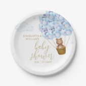 Wir können frühzeitig auf die Teddy Bear Blue Boy  Pappteller (Vorderseite)