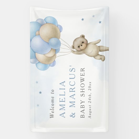 Wir können frühzeitig auf die Teddy Bear Boy Babyd Banner (Vertikal)