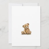 Wir können frühzeitig auf die Teddy Bear Boy Babyd Einladung (Rückseite)