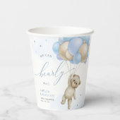 Wir können frühzeitig auf die Teddy Bear Boy Babyd Pappbecher (Rückseite)