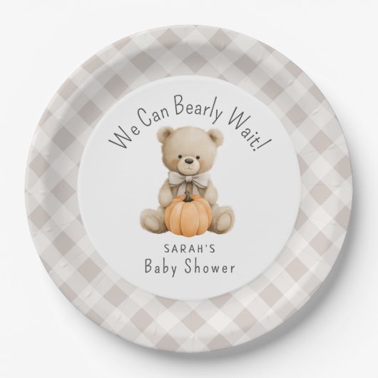 Wir können frühzeitig auf die Teddy Bear Boy Babyd Pappteller (Vorderseite)