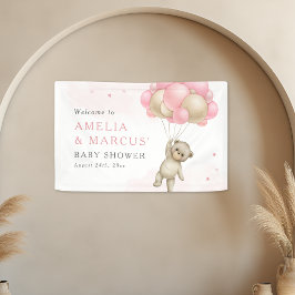 Wir können frühzeitig auf die Teddy Bear Girl Baby Banner