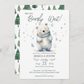 Wir können frühzeitig auf die Teddy Bear Winter Ba Einladung (Vorne/Hinten)