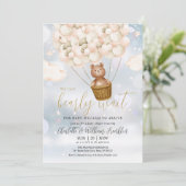 Wir können frühzeitig auf die Teddy Bear Winter Ba Einladung (Stehend Vorderseite)