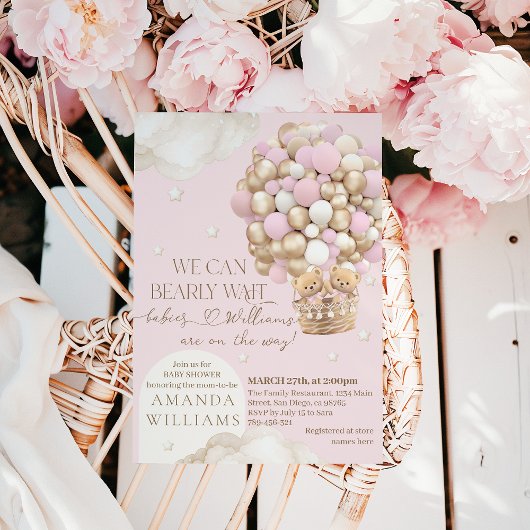 Wir können frühzeitig auf die Twins Girl Baby Dusc Einladung