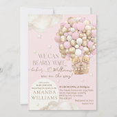 Wir können frühzeitig auf die Twins Girl Baby Dusc Einladung (Vorderseite)