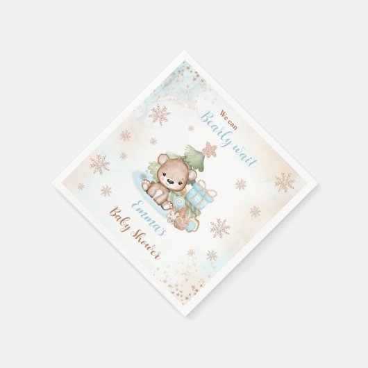 Wir können frühzeitig auf die Weihnachtsjunge-Dusc Serviette (Ecke)