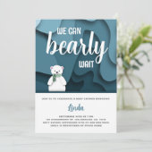 Wir können frühzeitig auf die Winter Baby-Dusche w Einladung (Stehend Vorderseite)