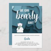 Wir können frühzeitig auf die Winter Baby-Dusche w Einladung (Vorne/Hinten)