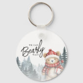 Wir können frühzeitig auf die Winter Baby-Dusche w Schlüsselanhänger (Vorderseite)