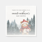 Wir können frühzeitig auf die Winter Baby-Dusche w Serviette (Vorderseite)