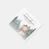 Wir können frühzeitig auf die Winter Baby-Dusche w Serviette (Ecke)