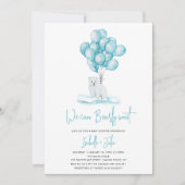 Wir können frühzeitig auf die Winter-Babydusche de Einladung (Vorderseite)